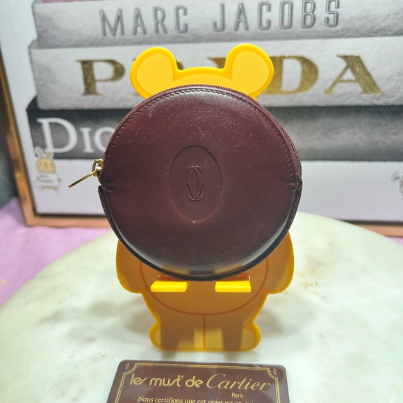 Cartier Burgundy Leather Coin Purse EUC - Picture 5 of 9